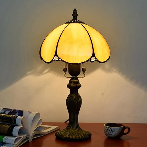 Miniatura 6 de Errzom Lámpara pequeña Tiffany para dormitorio mesita de noche mesa ambiental mesa de noche decoración de rosa mini luz nocturna lámpara de mesa de