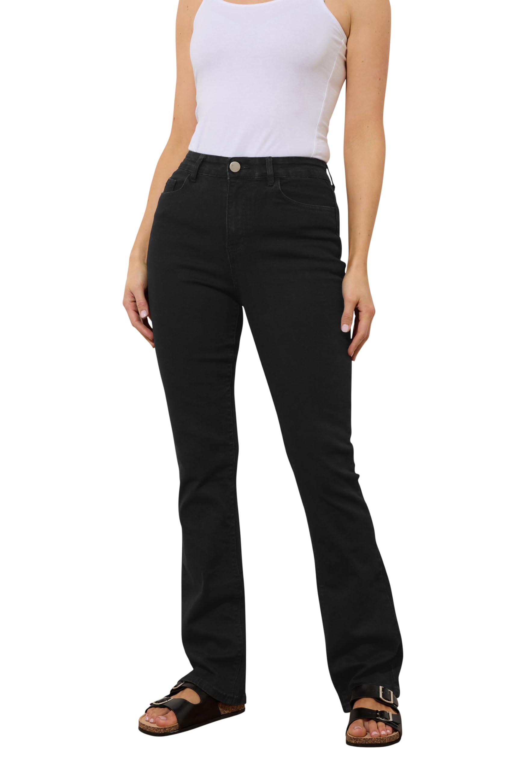 Long Tall Sally Women's Tall Bootcut Jeans in Black | Size: 20L