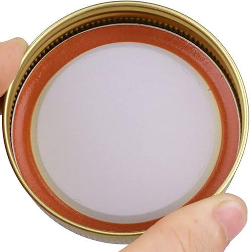 Miniatura 4 de YiZYiF 10 tapas de sellado de acero inoxidable a prueba de fugas, resistentes a la oxidación, tapas sólidas para conservas de boca regular, color