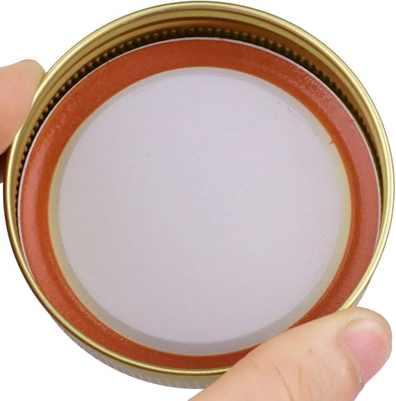 10Pcs Stainless Steel Mason Jar Sealing Lids Split-Type Leakproof Rust Resistant Wide/Regular Mouth Storage Caps for Mason Jar Canning Jars Silver+Gold 70mm