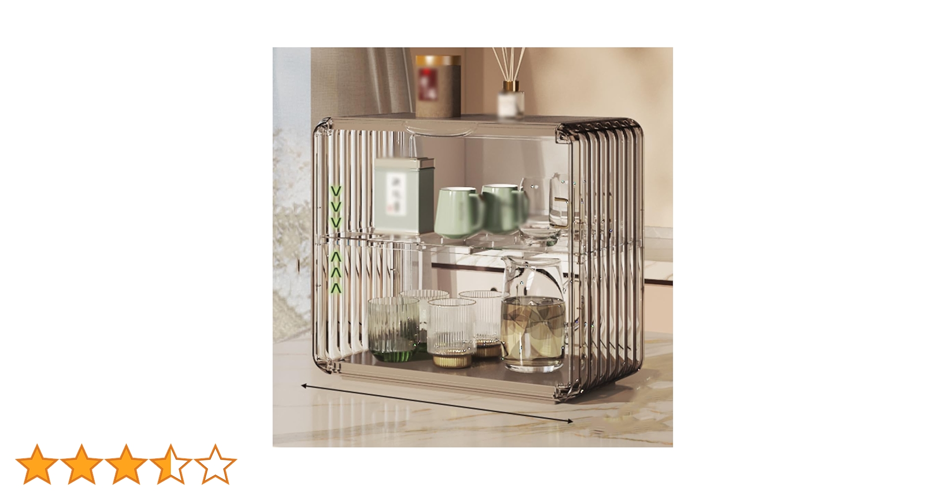 Amazon｜[VANDROUP] 食器棚 贅沢を軽んじる 卓上食器棚