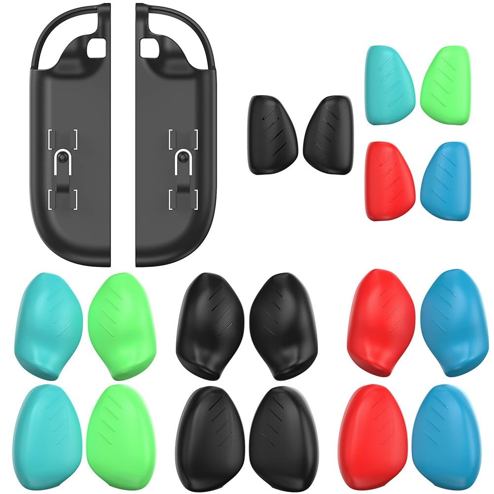 Custodia protettiva per Nintendo Switch 2, trasparente, in ABS, con impugnature ergonomiche, porte e pulsanti precisi, per design compatto (24 x 10 x 1,9 cm), include 6 impugnature