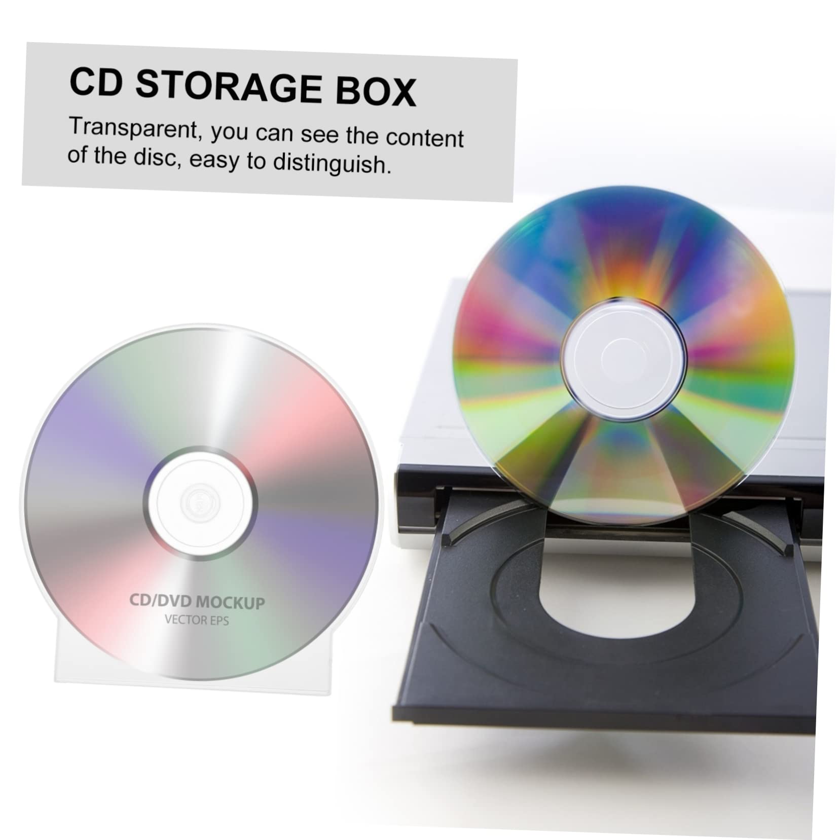 SHINEOFI Custodia CD e Dvd in Plastica Bianca Trasparente 40 Pezzi | Struttura Ispessita su Entrambi i Lati, Facile Distinzione, Accessorio di Ricambio per Disco Singolo