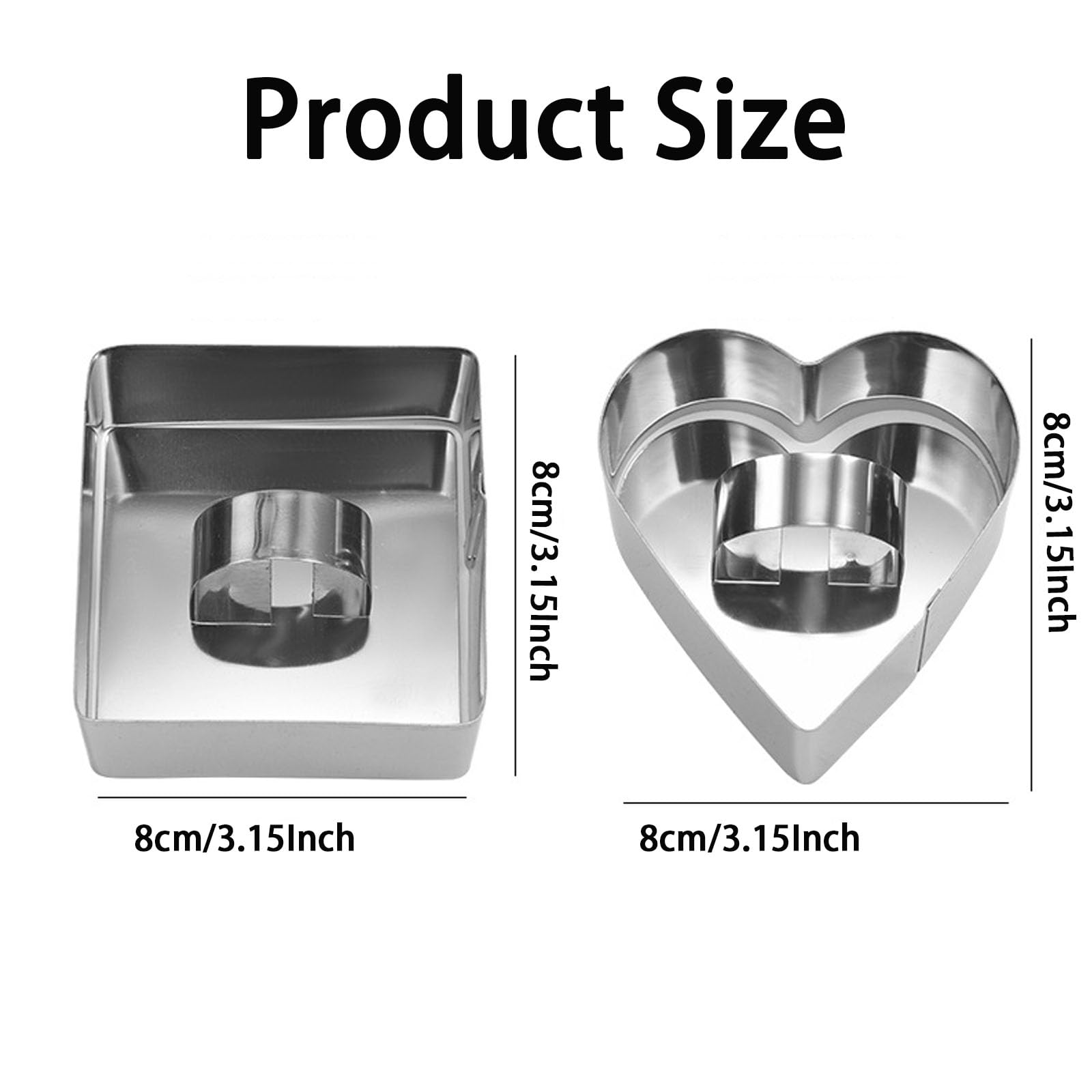 Cake Ring Mold, Cookie Rings for Baking 3 Inch, Dessert Mousse Molds with Cake Baking Supplies with Pusher & Lifter Cooking Rings (5 shapes)