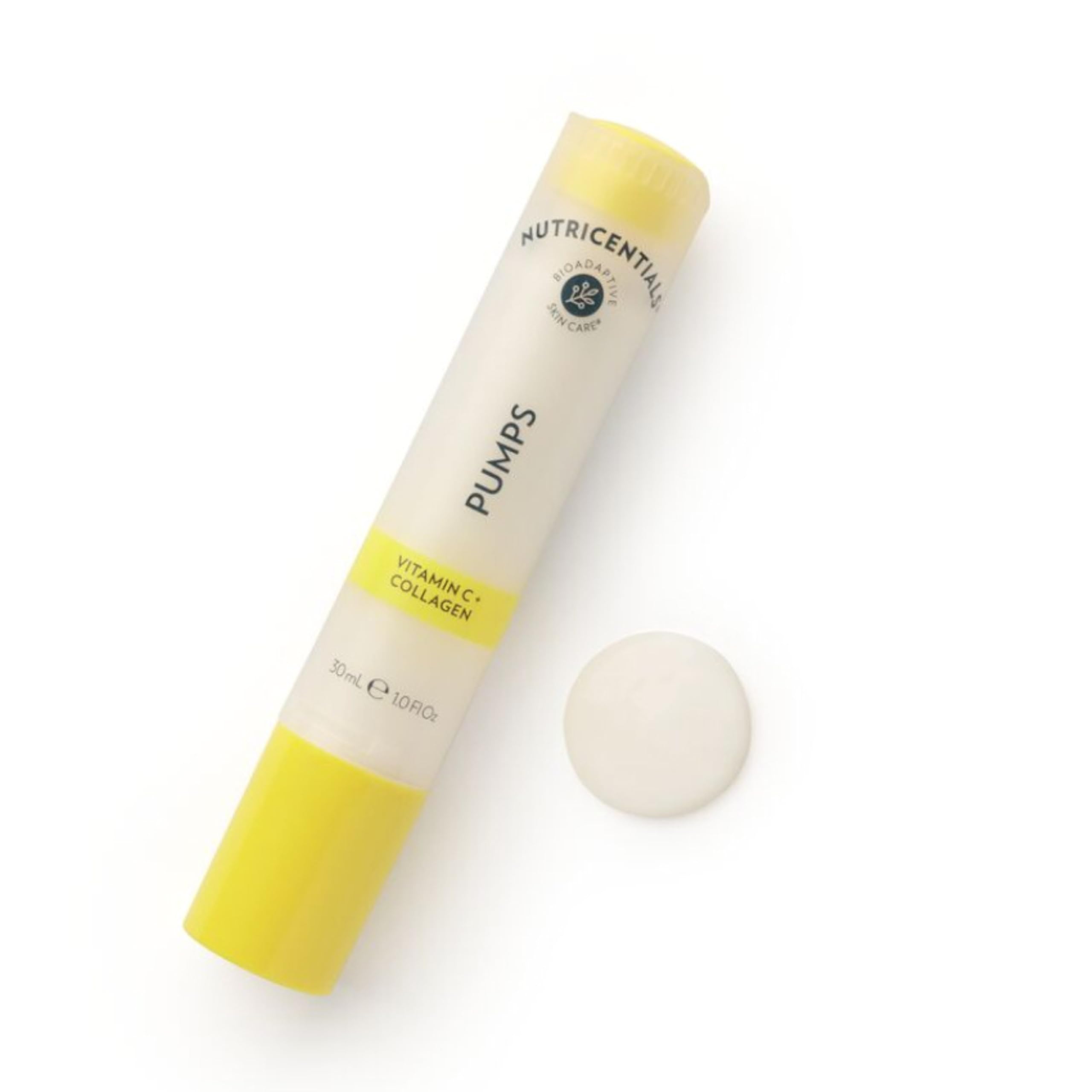 Nu Skin Nutricentials Vitamin C + Collagen Pump - Powerful Skin Serum | Hydration, and Luminous Complexion | Vegan Collagen, Fine Line Reduction Skin Care (1 fl oz)