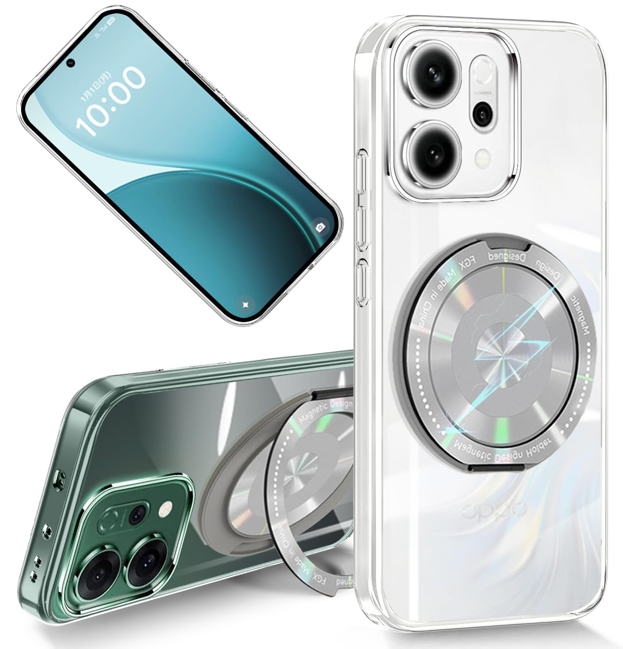 Amazon.co.jp: tuulaasii For OPPO Reno 14 用 ケース クリア オッポ