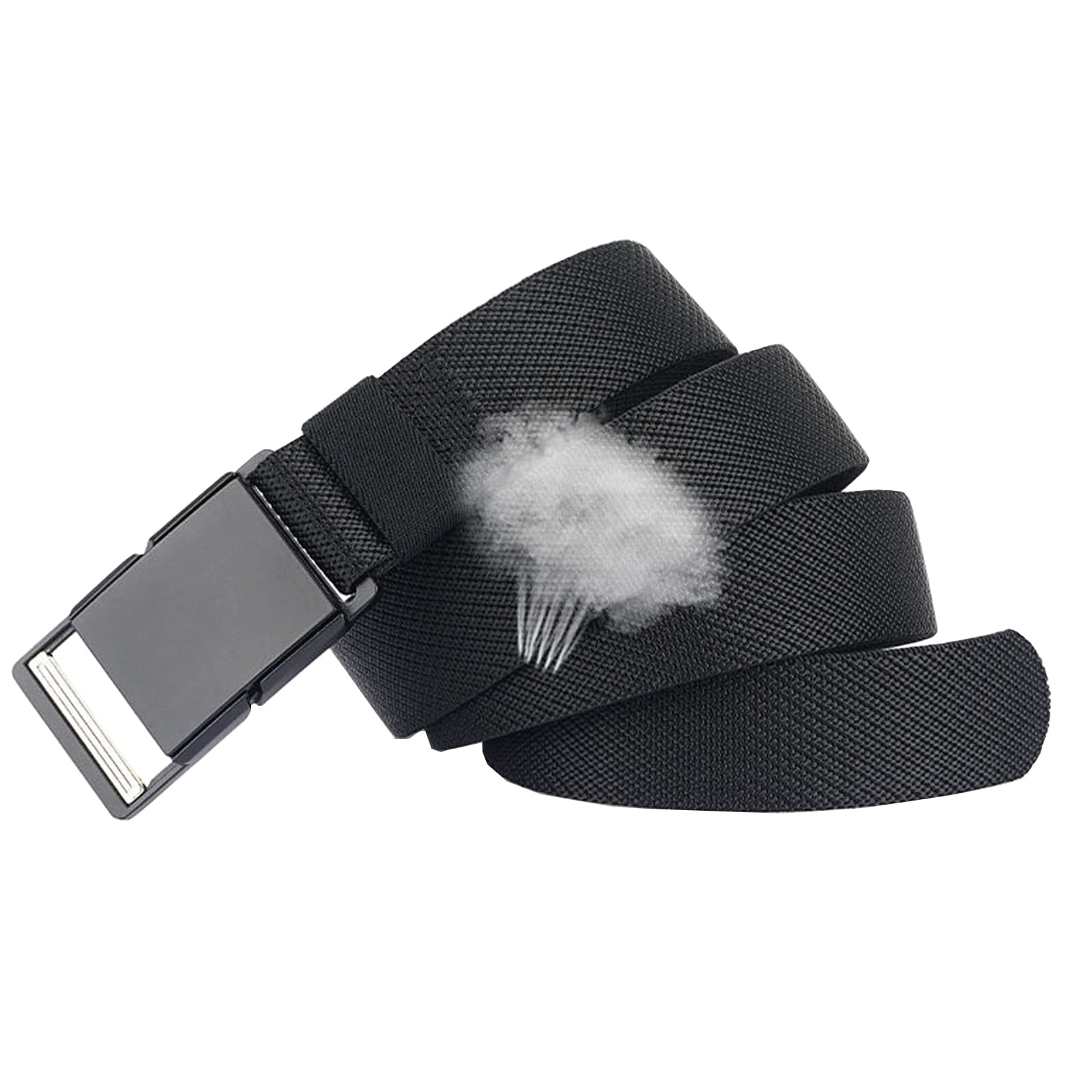 Herren-Stretch-Gürtel, Schnellverschluss, magnetische Schnalle, elastisches Gurtband, Sport, Arbeit, Golfgürtel für Herren, 3,4 cm breit