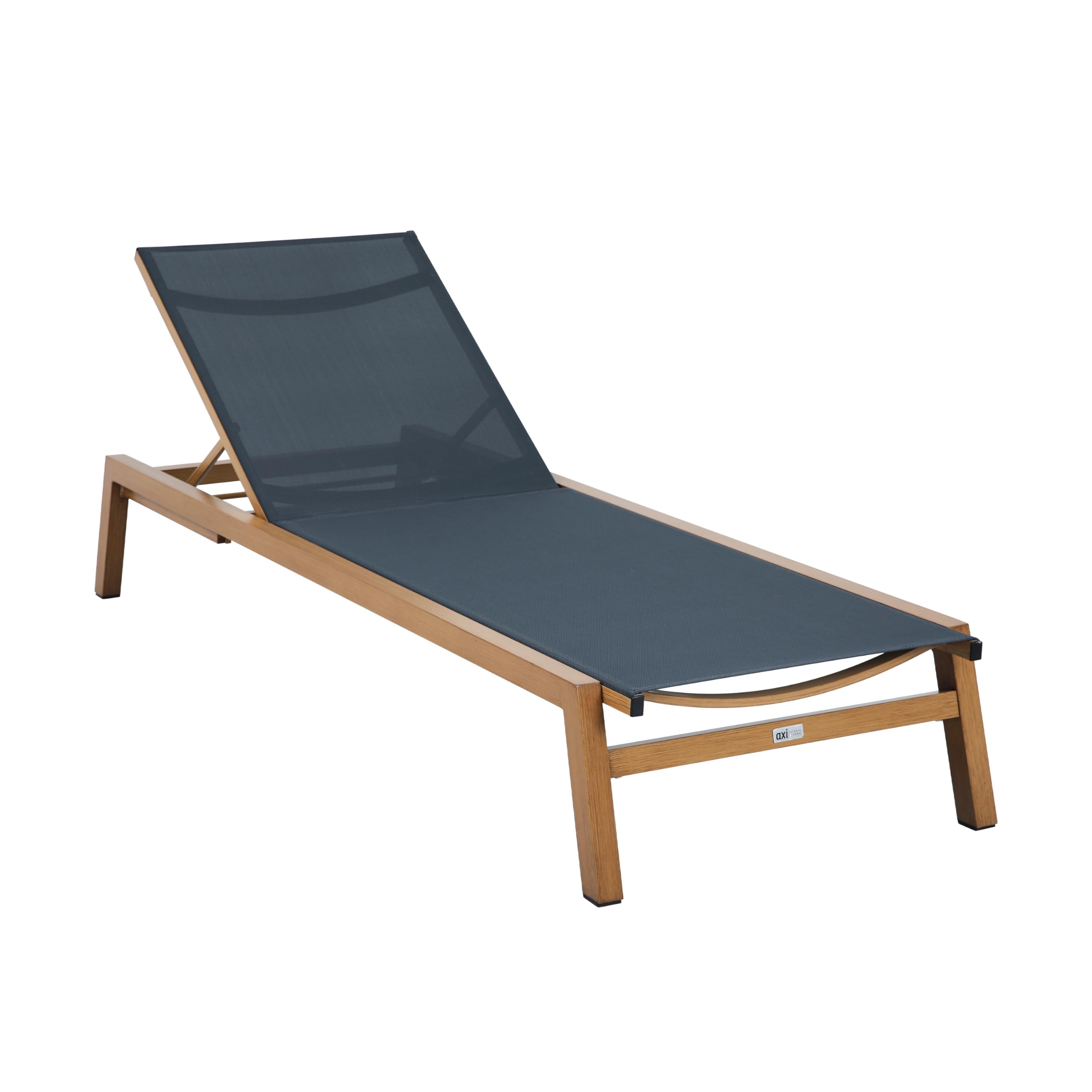Transat jardin aspect bois AXI Logan avec alu réglable