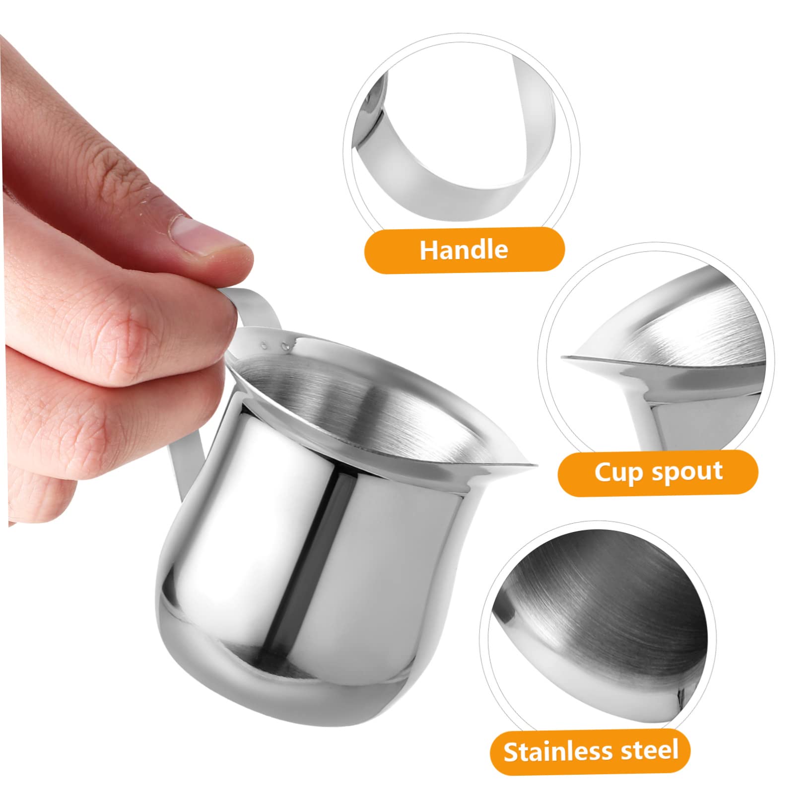 jojofuny 9piezas Taza Inoxidable Para Espumar Leche Jarra De Café Para Cappuccino y Latte De Diseño De