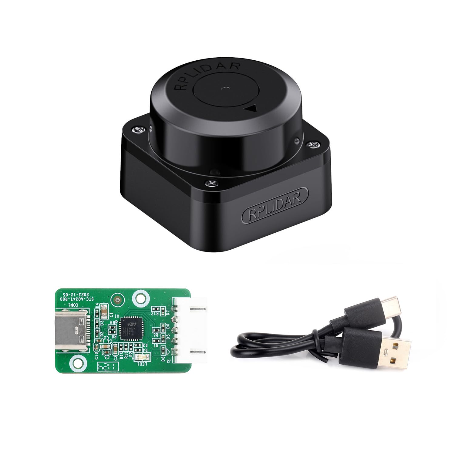 Waveshare Slamtec RPLIDAR C1 Laser Ranging Sensor, 360° Omnidirectional Lidar, Millimeter-Level High Definition, Anti-Interference and Anti-Adhesion, Compact and Easy to Integrate
