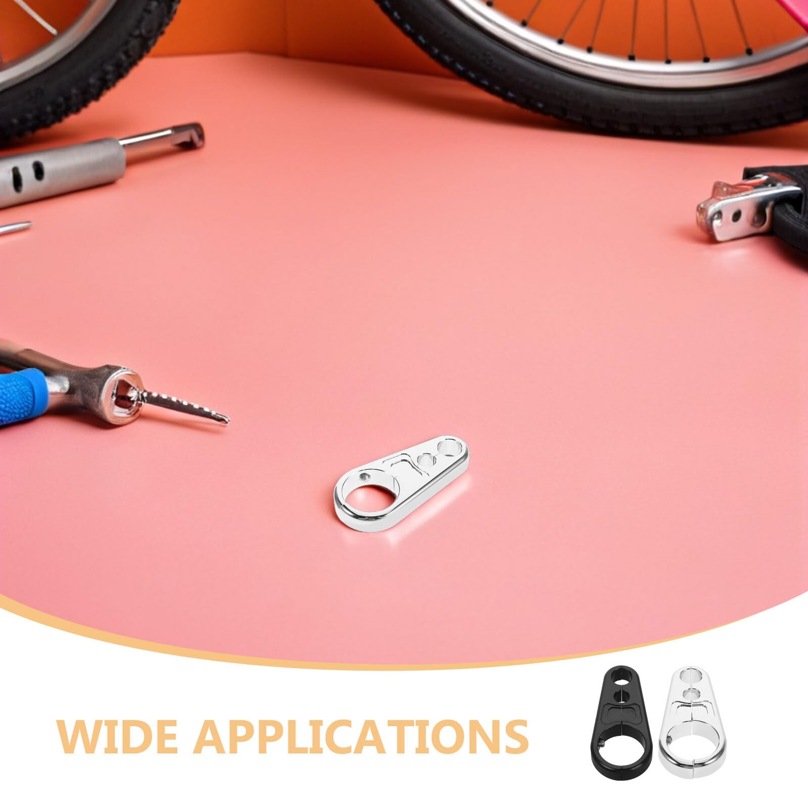 Hemobllo 2 Colliers de Fixation 25mm pour Câble de Moto | Alliage d'aluminium robuste, anti-vibration ferme, résiste aux intempéries, nettoyage facile, compatible moto et quad