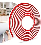 Ousinby PVC Quadrant Trim, 3M/5M Skirting Board Covers Self-Adhesive Moulding Trim Caulk Strip La...