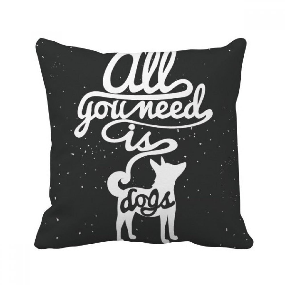 Coussin Chien Citation Carrée 40x40cm | Idée Cadeau Décoration
