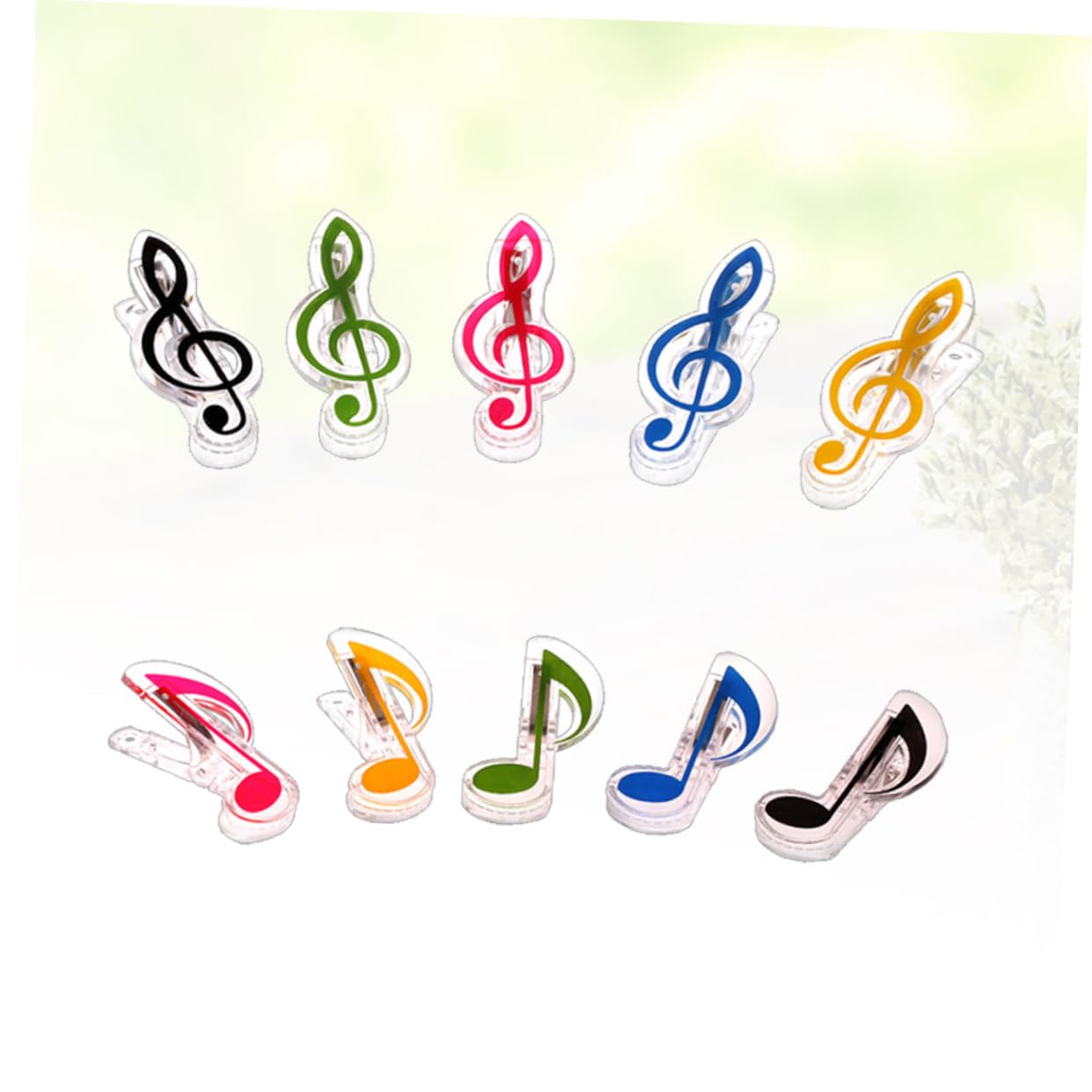 10pezzi Leggio per Pianoforte Note Musicali Colorate Impugnatura in Plastica Supporto per Spartiti in Plastica per Pianisti Amanti della Musica