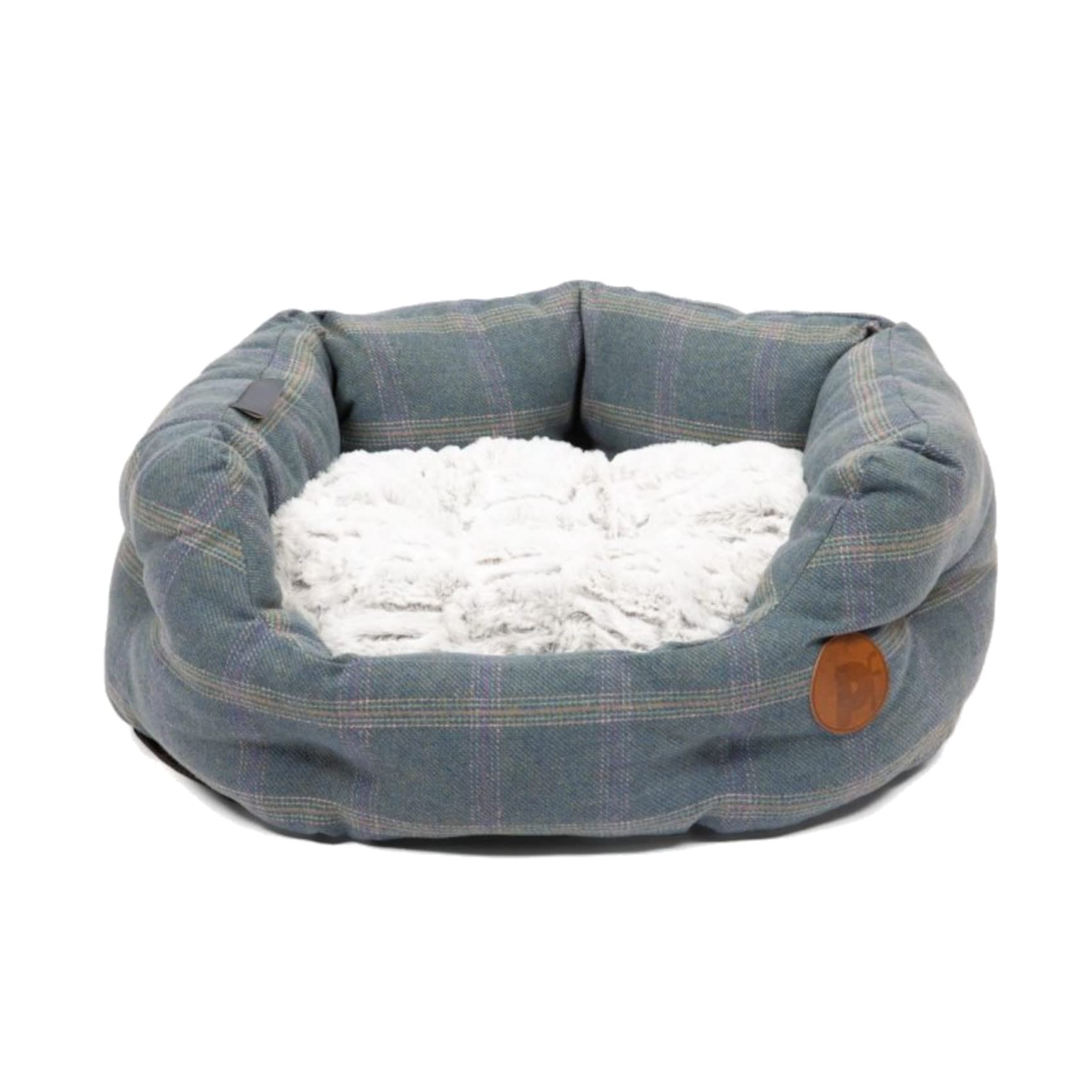 Petface Heather Tweed - Cama Ovalada para Perro con cojín Reversible, Lavable a máquina, tamaño Mediano (Paquete de 1)