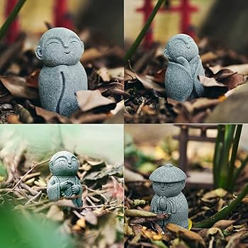 Amazon.co.jp: YUYAKESHI お地蔵さん 癒し 置物 祈り お地蔵様