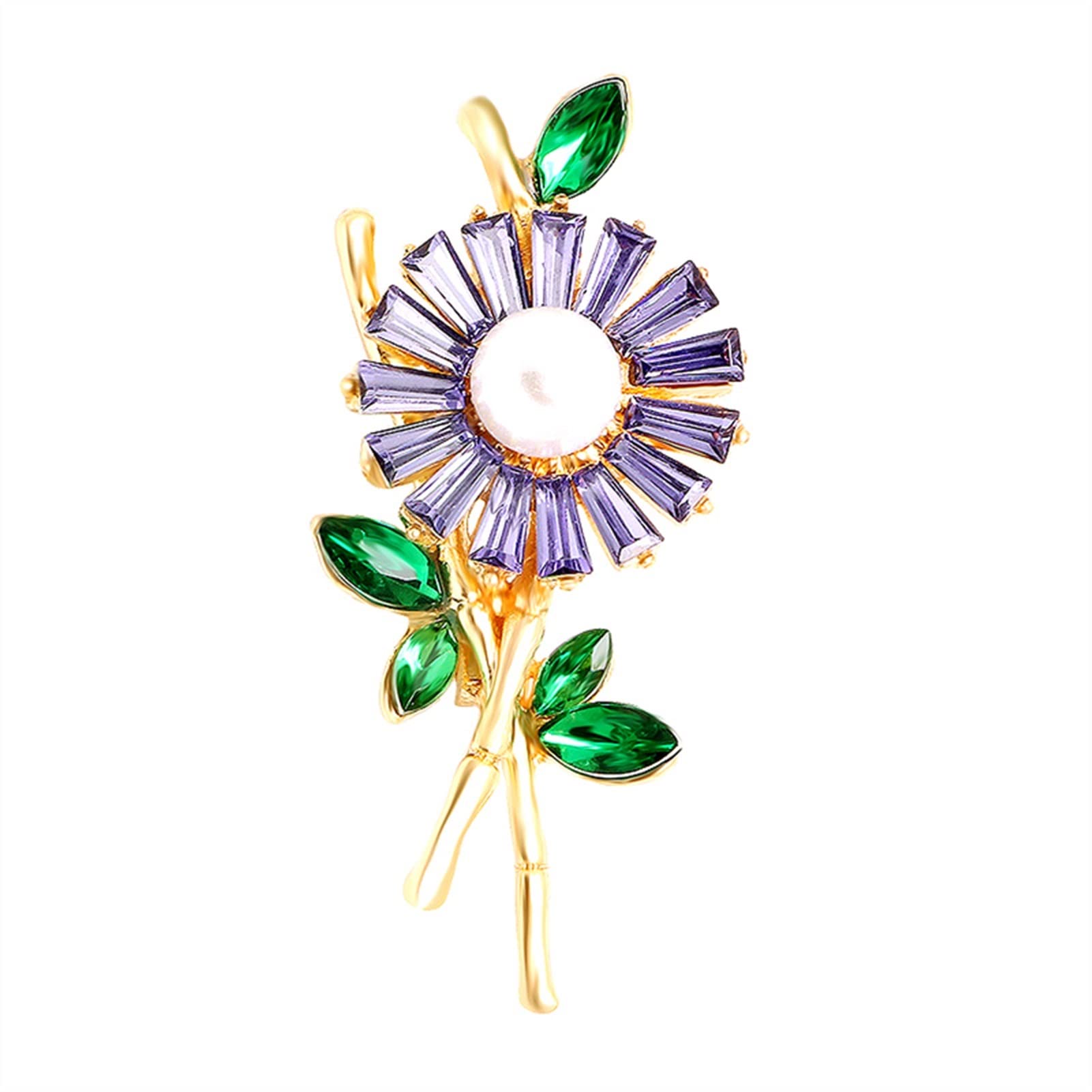 Pin Schmuck Geschenke for Frauen Damen Modeaccessoires Strass Perle Sonnenblume Brosche Pin Party Brosche Strickjacke Jacke Mantel Brosche Broschen & Anstecknadeln