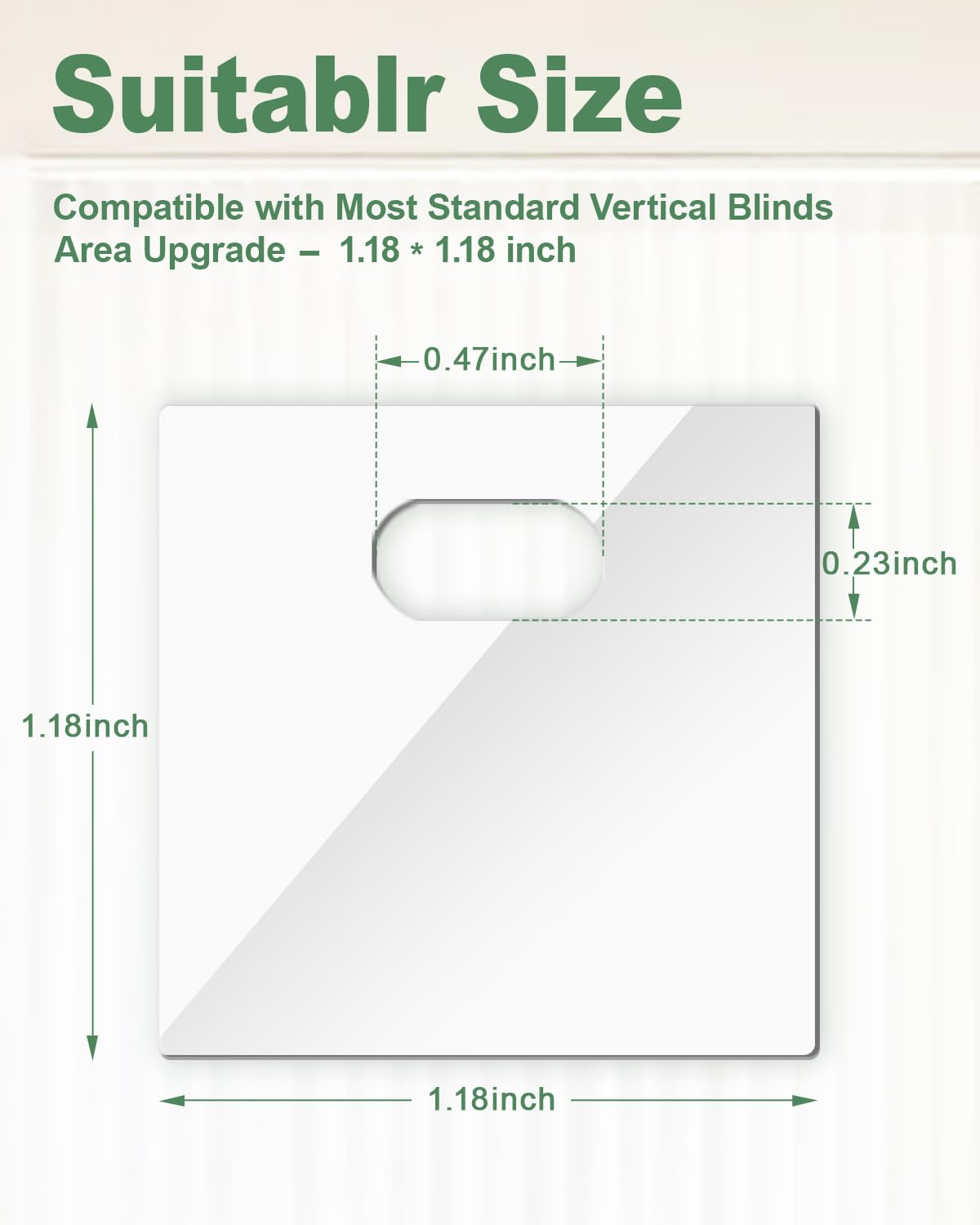 Anyongora 100Pcs Vertical Blinds Replacement Slats Repair Kit – Transparent PVC Tabs with Strong Adhesive – No Tools Needed, Easy Fix for Home, Office, Rental, and DIY Window Blind Repairs