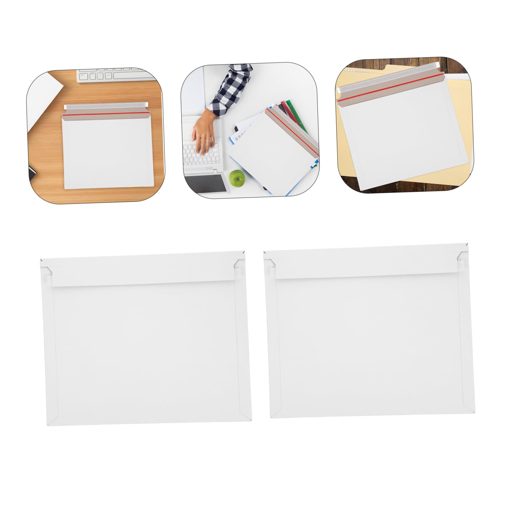 HOMSFOU 20 Pièces Enveloppes Expédition pour Documents Enveloppes Rigides Plates Pochettes pour Dossiers Expédition pour Cartes