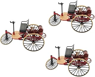 ibasenice 3 Peças De Modelo De Carro Vintage Decorações De Casa Para Casa Cozinha Armário Decoração Triciclo Para Adultos Liga Artesanato Modelo De Triciclo Mesa Triciclo Quarto
