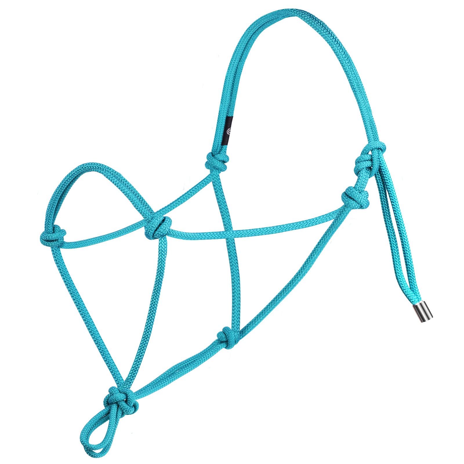 Harrison Howard Rope Halter for Horses Super Sturdy Horse Rope Training Halter with 2 Knot 1/4" Stiff Halter Cord Draft Turquoise