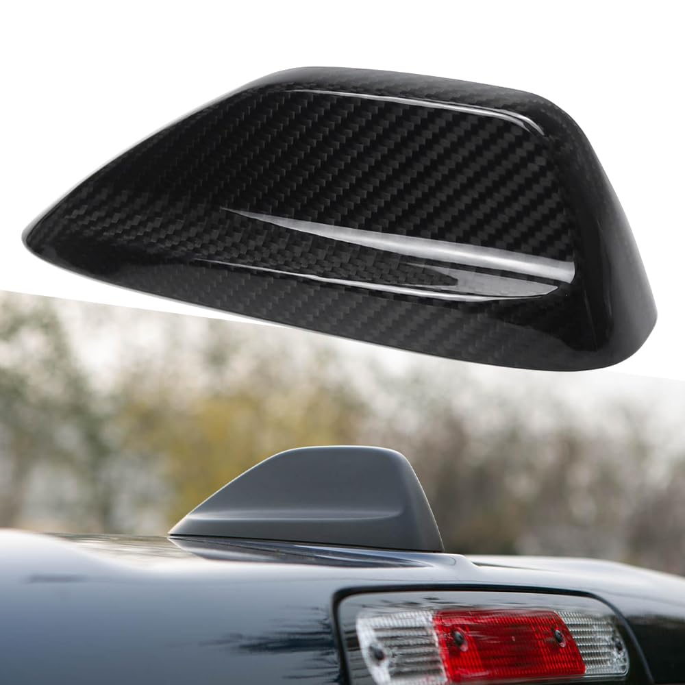 Shark Fin Antenna Cover for RAM 1500 TRX Tungsten Rebel Litimed Longhorn Big Horn Laramie 2019+,Dry Carbon Fiber Car Roof Aerial Base