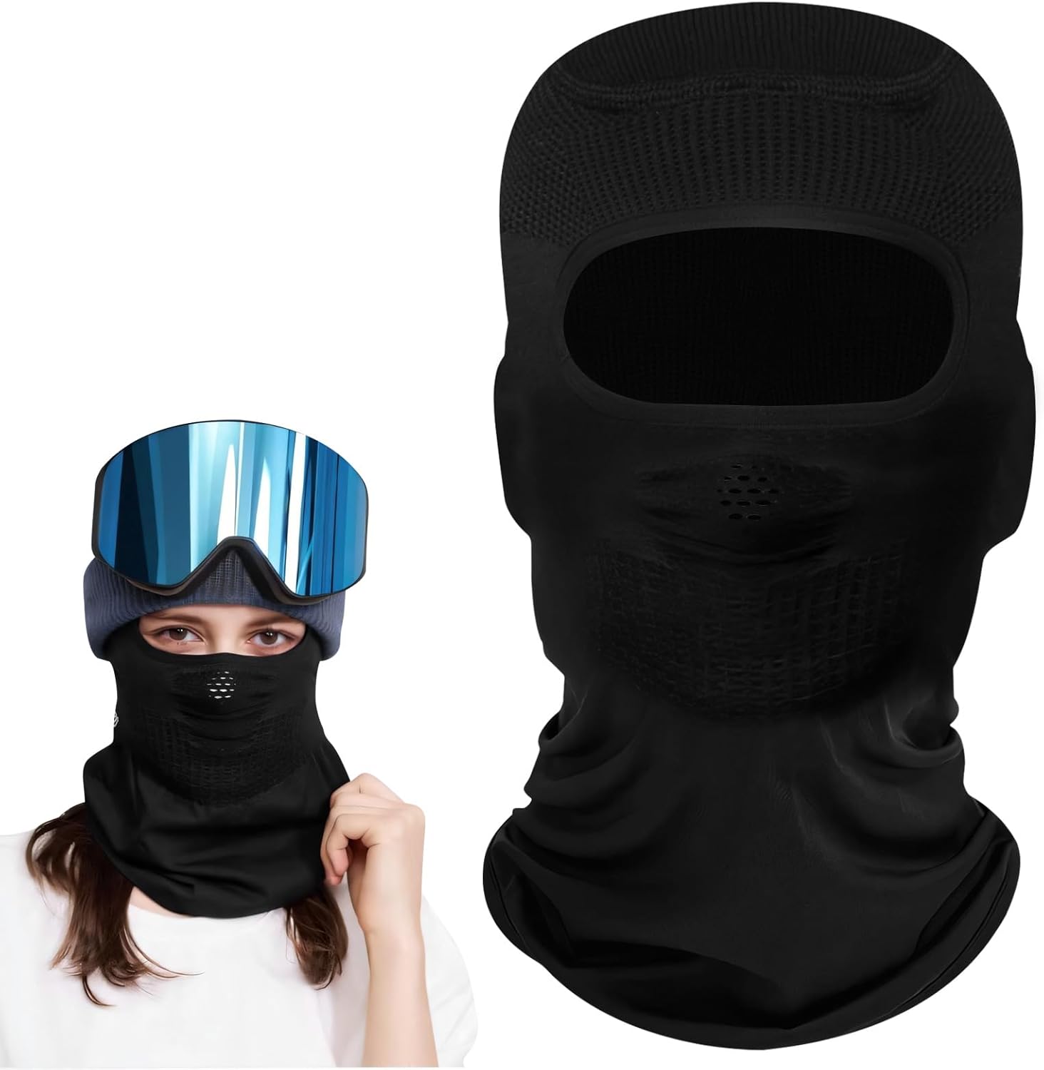 Ski Mask for Women, Windproof Warm Balaclava, Breathable Anti-Fog, Quick-Drying, Sun Protection Face Mask for Skiing, Snowboarding & Outdoor Sports