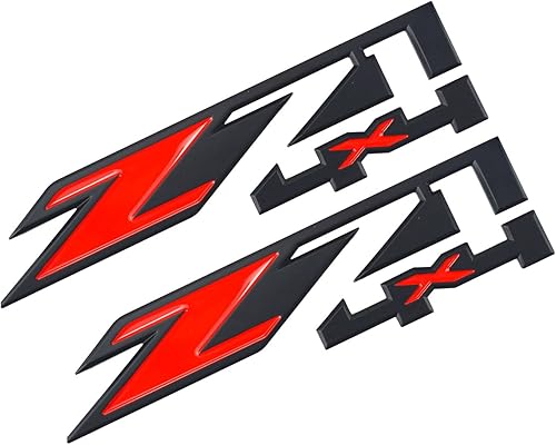 Miniatura 6 de Aimoll 2 emblemas Z71 4x4 para GMC Chevy Silverado Sierra Tahoe Suburban New 1500 2500 3500 (cromo azul)