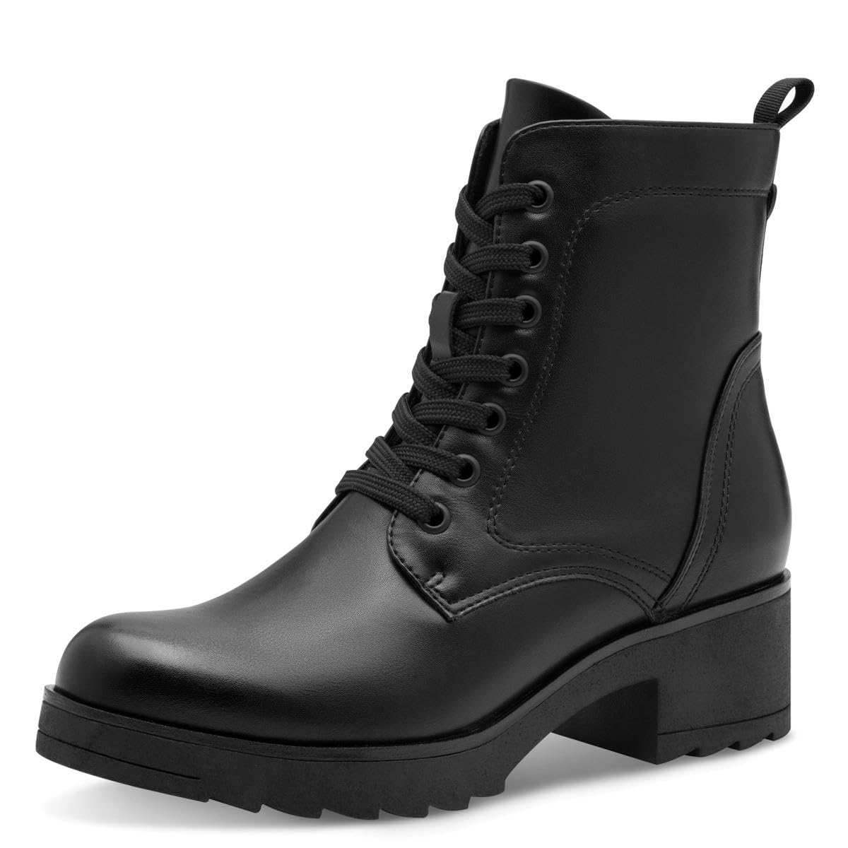 Marco Tozzi Dono  Lace Black Womens Biker Boots 25262-41-001 in a Plain  in Size 40