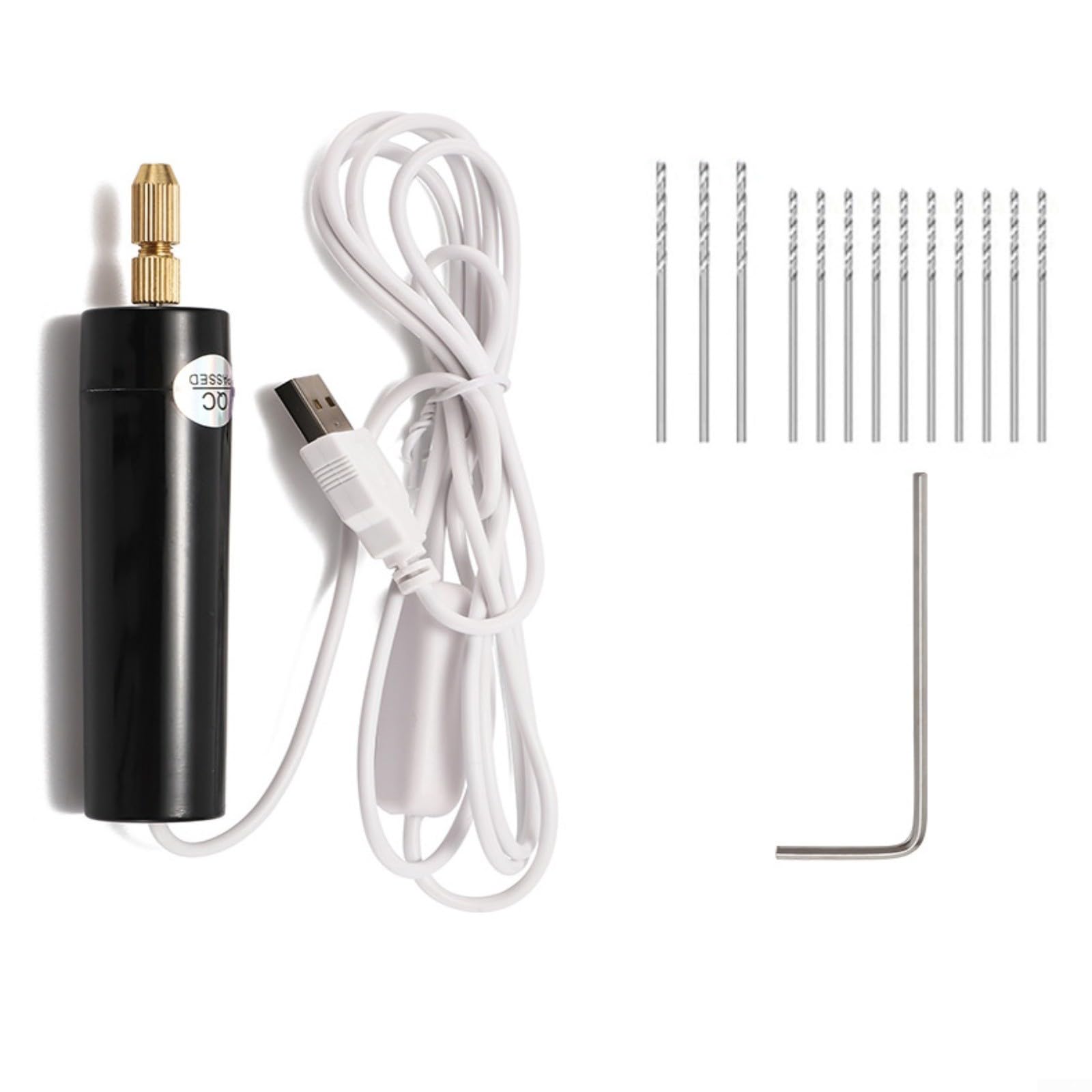 Piccolo trapano elettrico USB Rotary Tool Set Hand Engraver Pen, accessori per circuiti stampati in carta perlata acrilica intaglio macinazione lucidatura