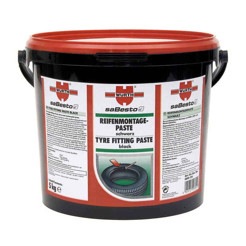 WÜRTH Reifenmontagepaste Gleitmittel 5kg schwarz