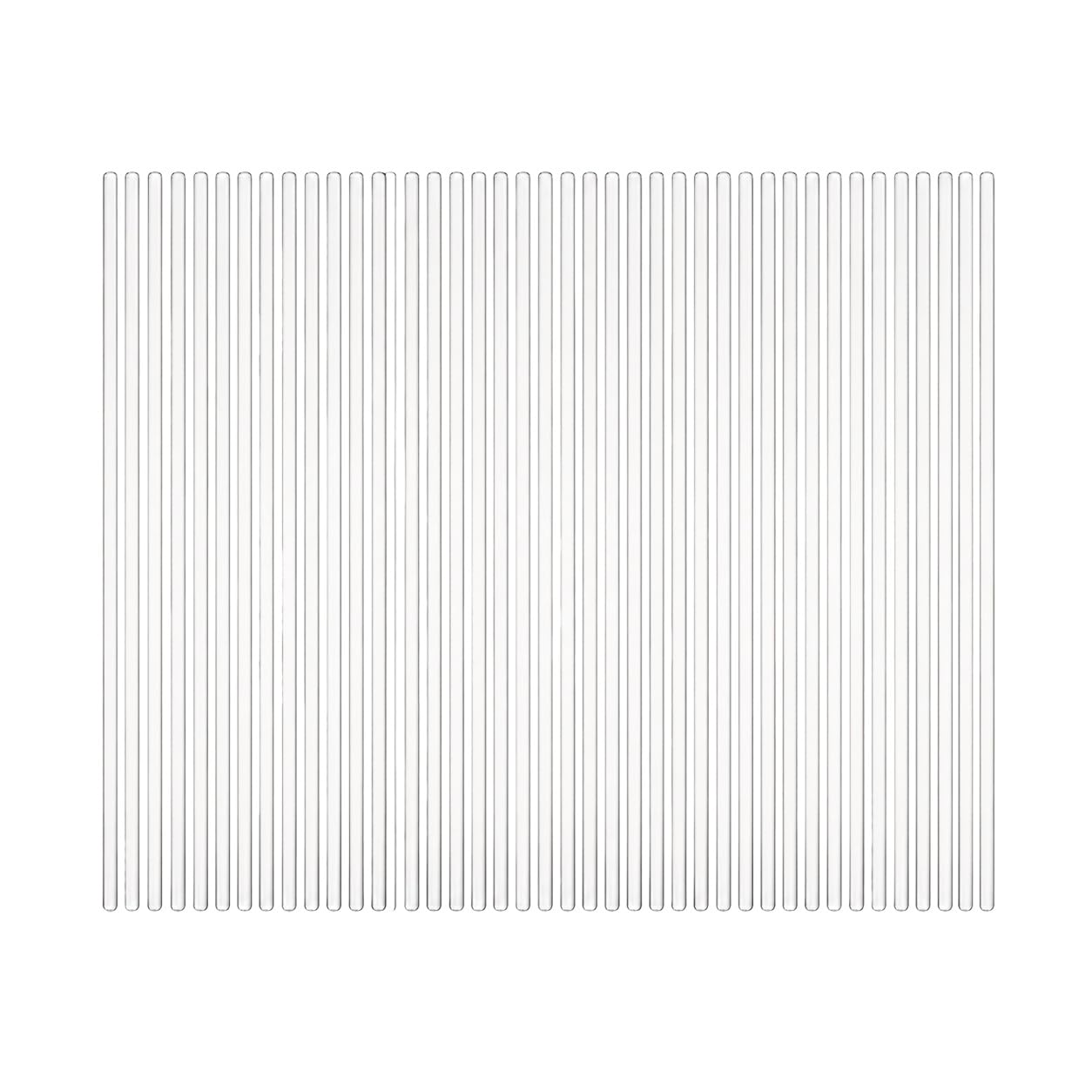 Bacchette Agitazione Vetro Trasparente 5mm Esperimenti Scienza-50Pcs 25cm | Bacchetta in Vetro Multiuso per Trasferimento Liquidi e Guida Filtrazione