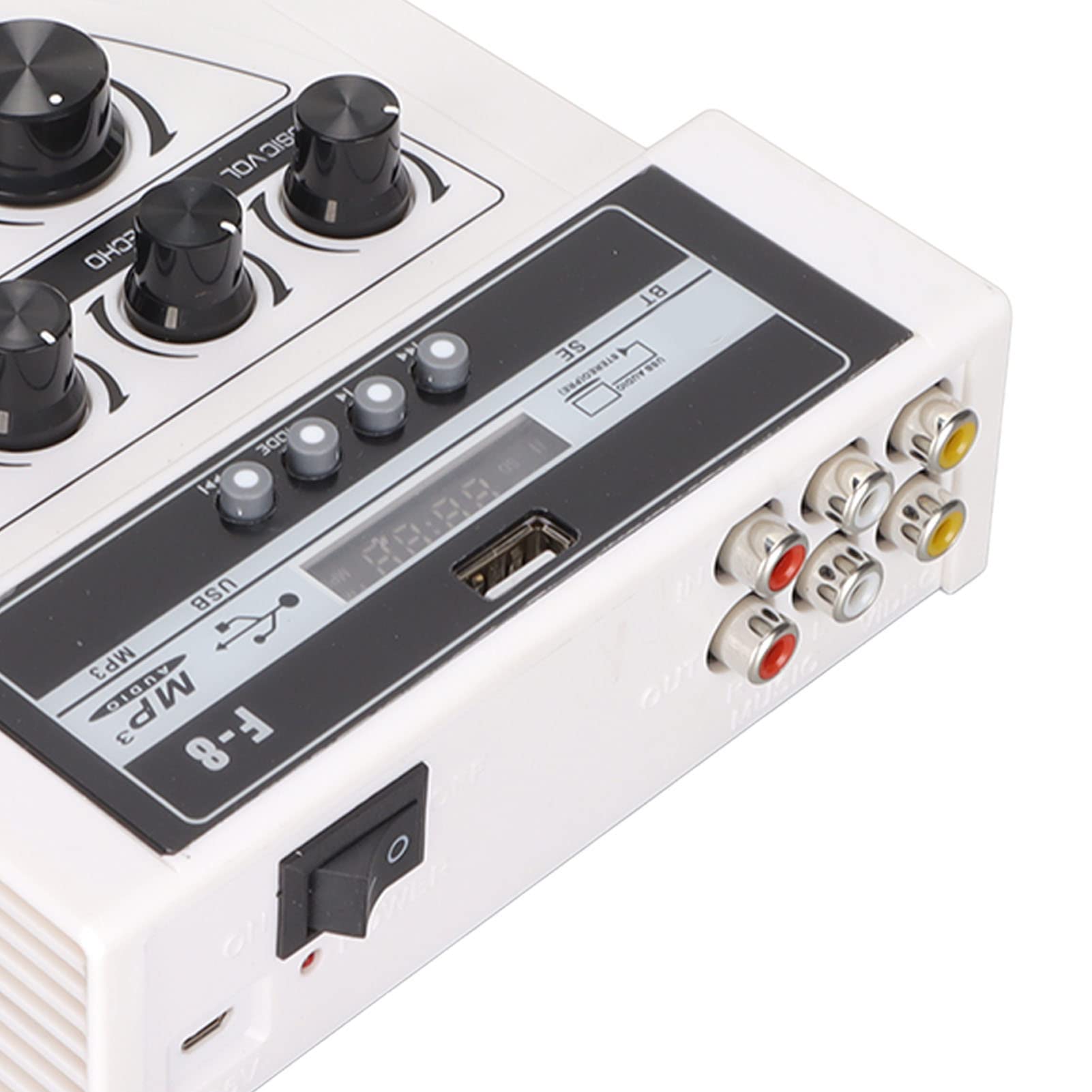 Septpenta Mini Mixer con Doppia modalità di Alimentazione, È Possibile Collegare 2 Set di Microfoni, Supporta La Riproduzione di Dischi U, MP3 e Registrazione, Riproduzione Musicale(Unione Europea)