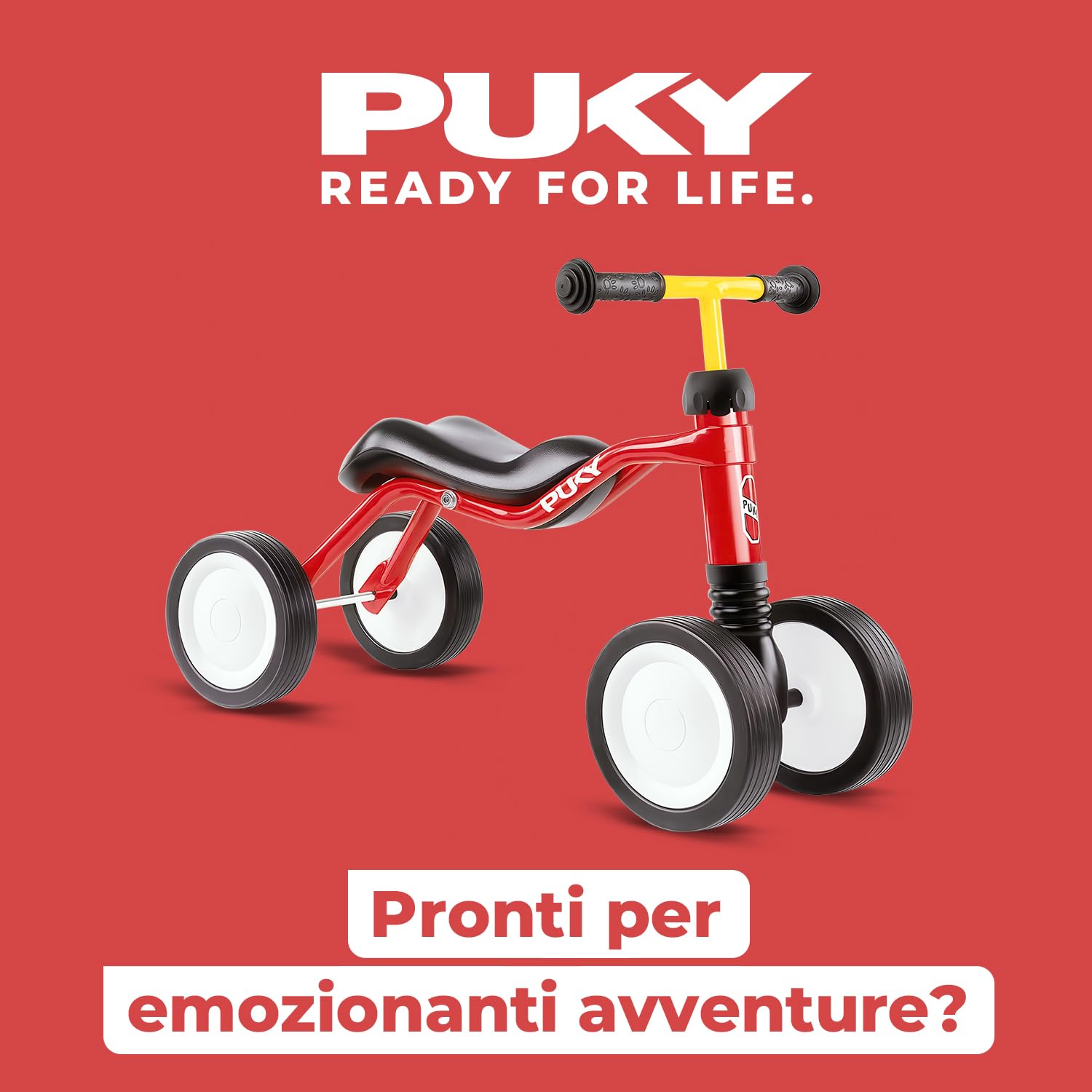 PUKY WUTSCH Multicolore | Bicicletta equilibrio da 1,5 anni | Giocattolo senza pedali | Monopattino per interni e esterni | Veicolo sicuro con asse oscillante | Seduta ergonomica | Ruote silenziose