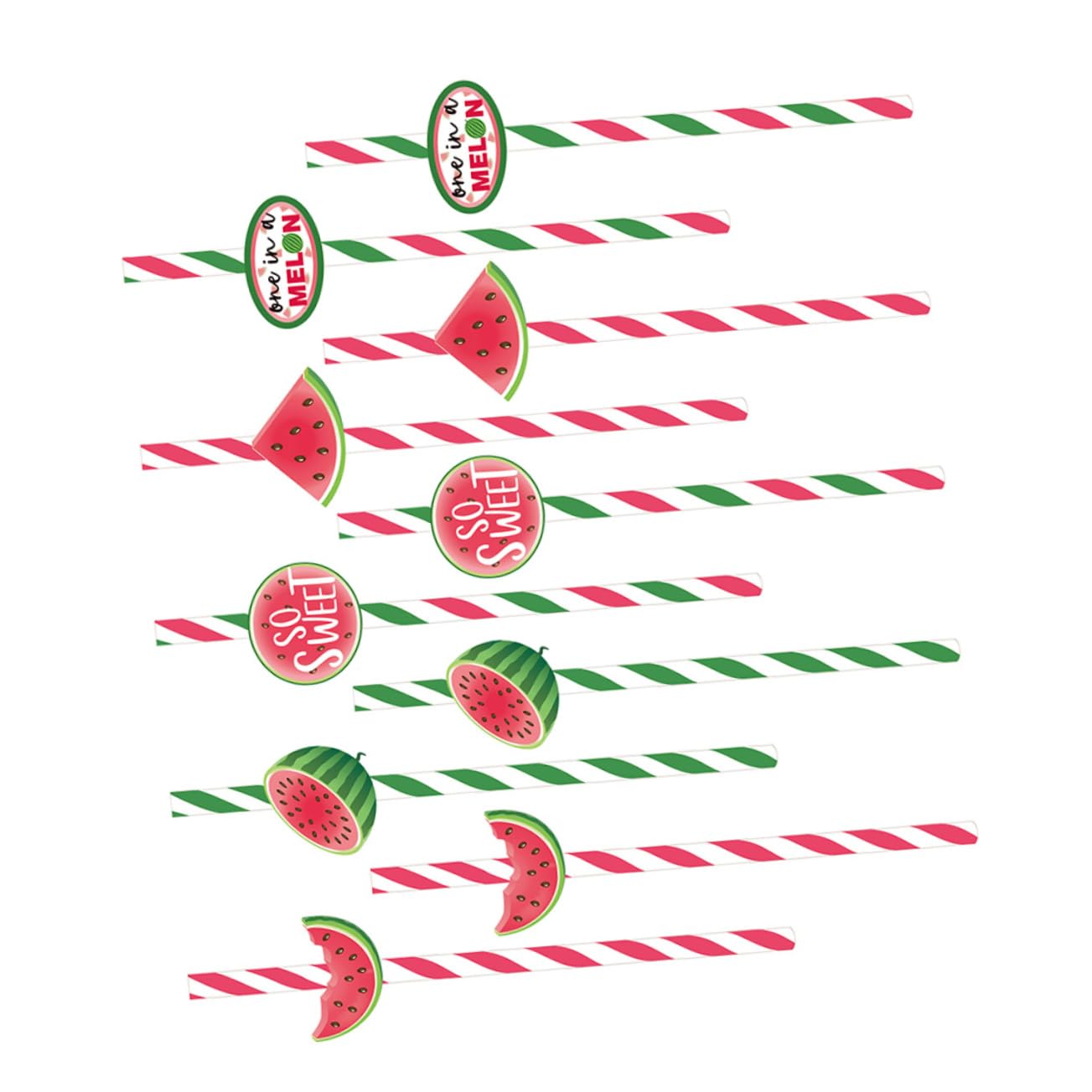 CALLARON 160pezzi Decorative Anguria Per Biodegradabili Per Compleanni e Hawaii Per Cocktail e Bevande