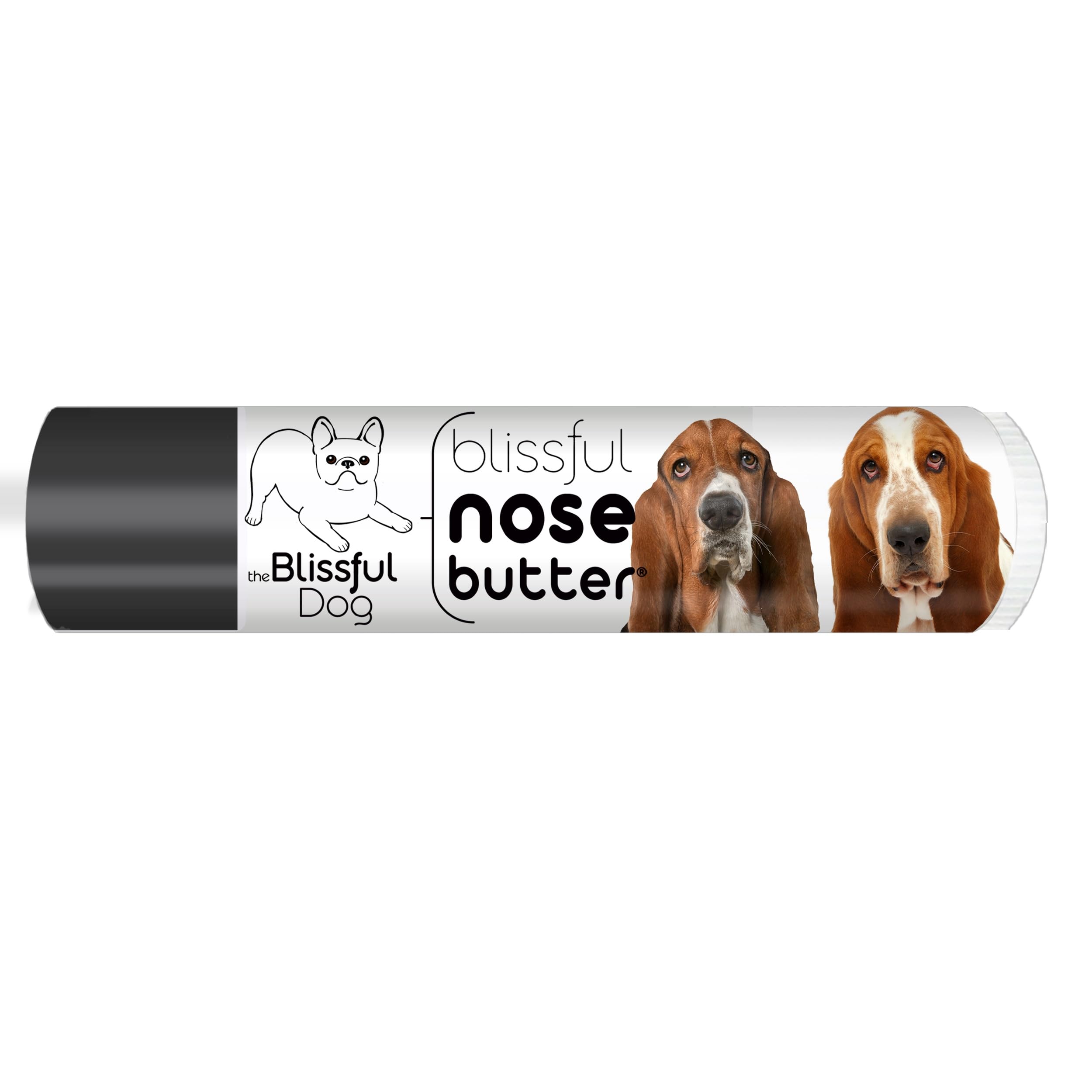 The Blissful Dog Basset Hound Nose Butter for Dry, Cracked Skin, Lick-Safe Dog Nose Balm with Moisturizing Shea Butter, Almond, Olive, and Essential Oils, Pet Supplies, Uncented, 0.15 oz.
