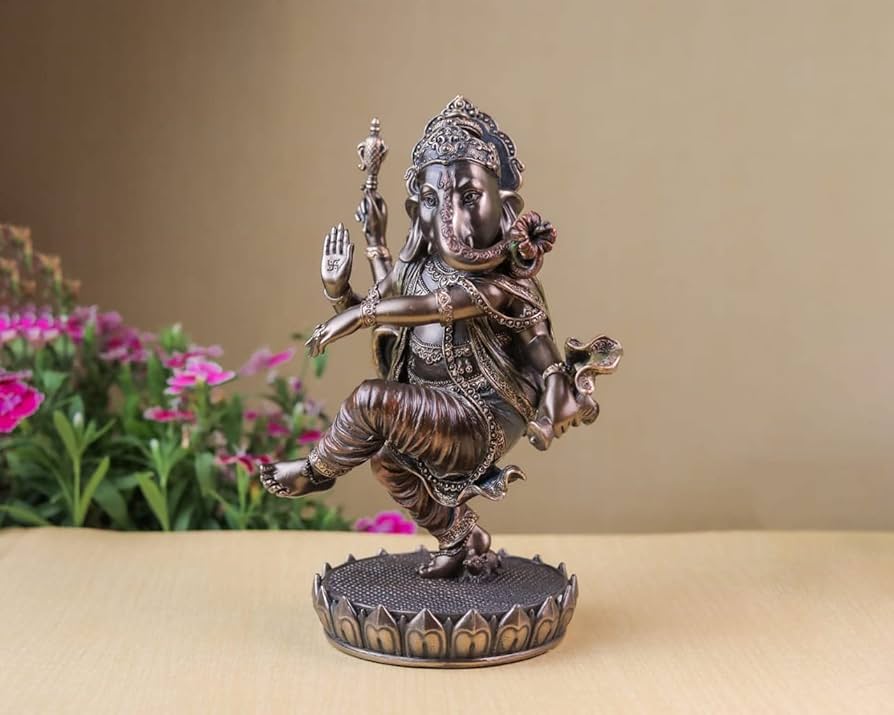 【風水画】踊るガネーシャ Amazon.co.jp: ダンシングガネーシャ像 8インチ ボンデッド