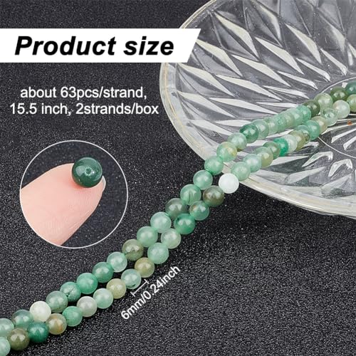 GOMAKERER About 126 Pcs Natural Stone Beads 6-6.5mm - Image 2