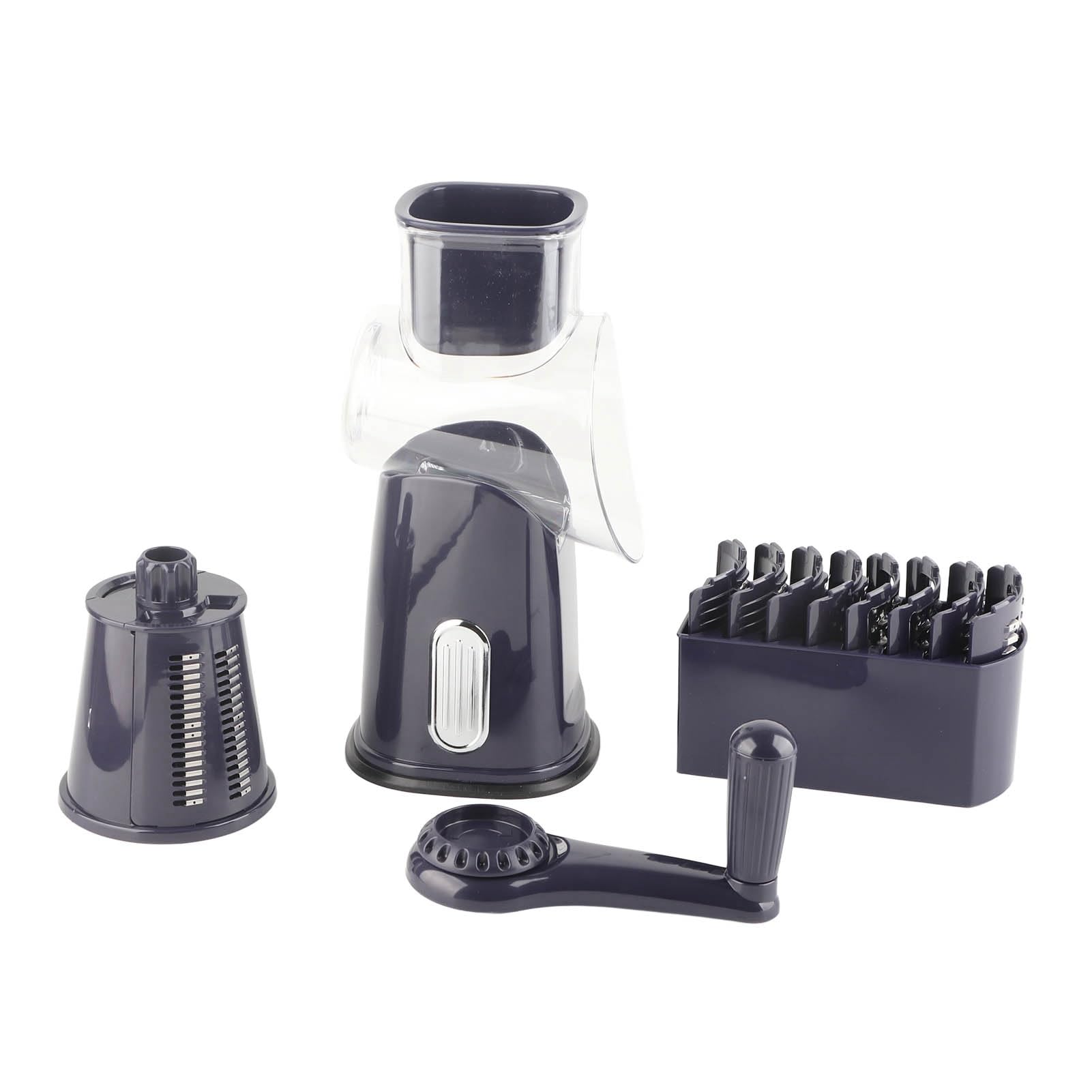 Aramox Rallador Giratorio, Rallador de Queso Giratorio con Hoja de Acero Inoxidable, Cortador de Verduras con Rodillo Manual 3 en 1 para Queso, Verduras, Nueces, Frutas, Cocineros de Cocina Caseros