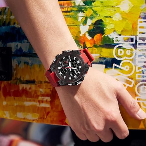 Miniatura 4 de KXAITO Relojes deportivos para hombre al aire libre, impermeable, militar, fecha, tácticas, LED, alarma, cronómetro