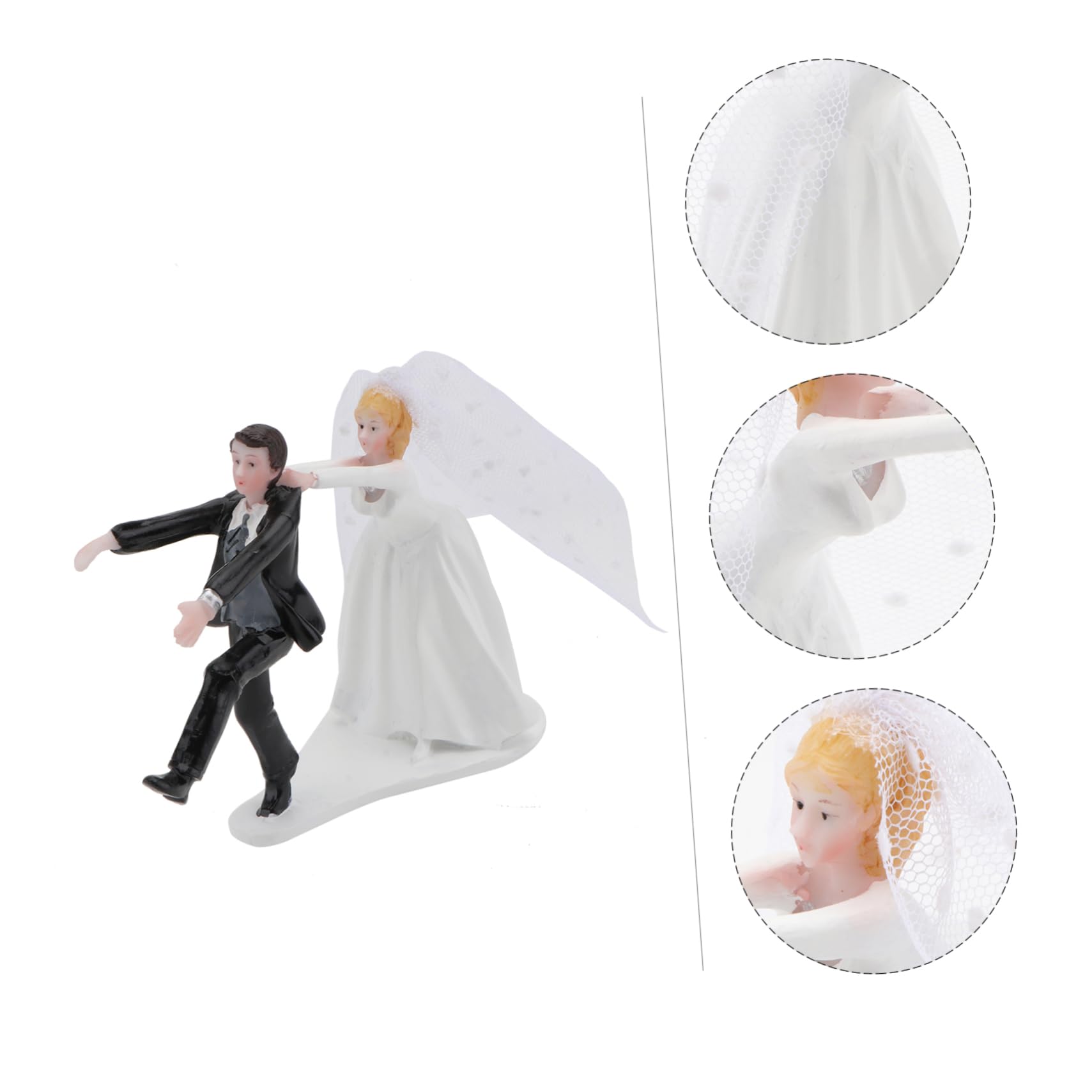 Ciieeo 2 Stk Kuchenpuppe Kuchen Dekorative Puppe Braut Bräutigam Statue Hochzeitspaarfiguren Hochzeitstorte- Braut Bräutigam Figuren Entzückende Puppe Gefälscht Colorful Harz