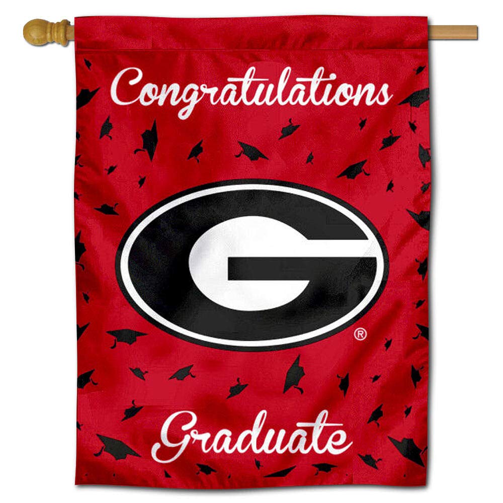Georgia Bulldogs Graduation Gift Banner Flag
