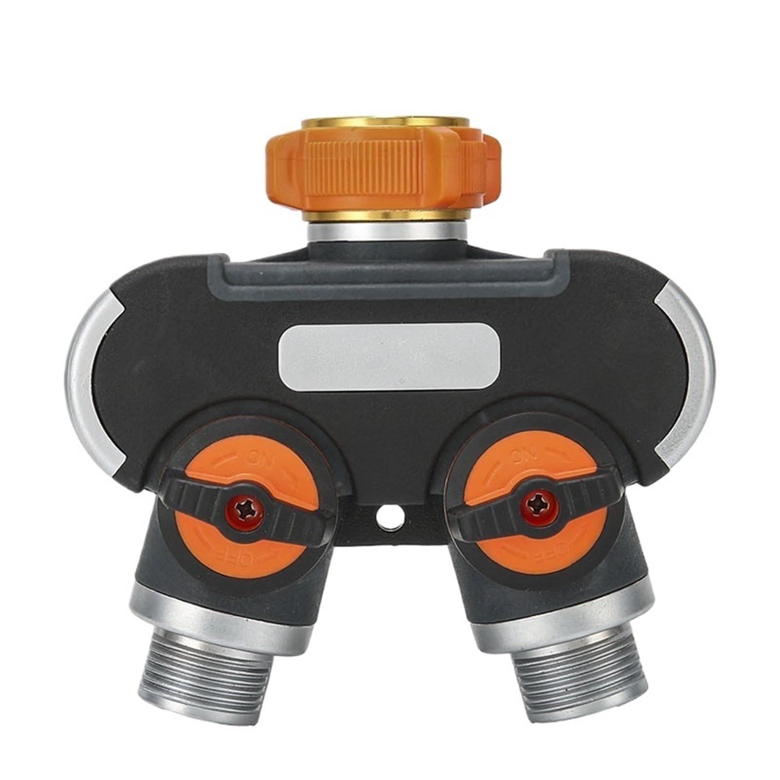 Fbanulpex Women's Black-2 Way Y-Splitters Garden Hose Connectors, Black 2/4-Way Garden Tap Splitter 1/2"-3/4" Y Irrigation Valve Quick Connector(Black-2 Way)