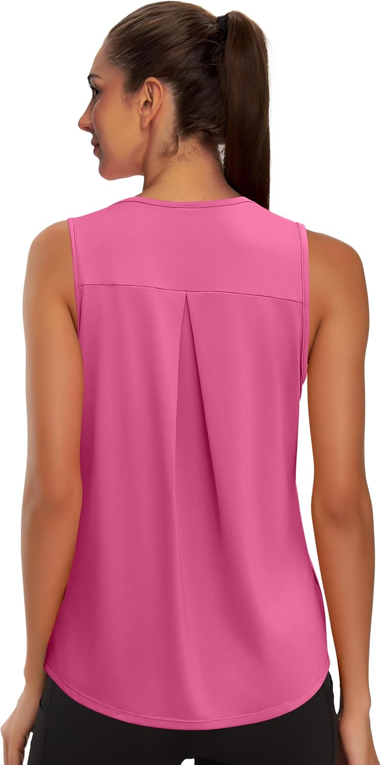 WIHOLL Workout Tops for Women Summer Athletic Tank Tops Sleeveless Shirts Beach Lightweight Gym Clothes - Image 2