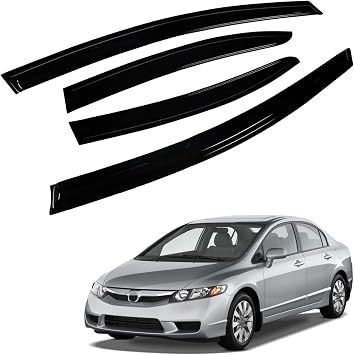 labwork Rain Wind Guards Cover Replacement for Civic 2006-2011