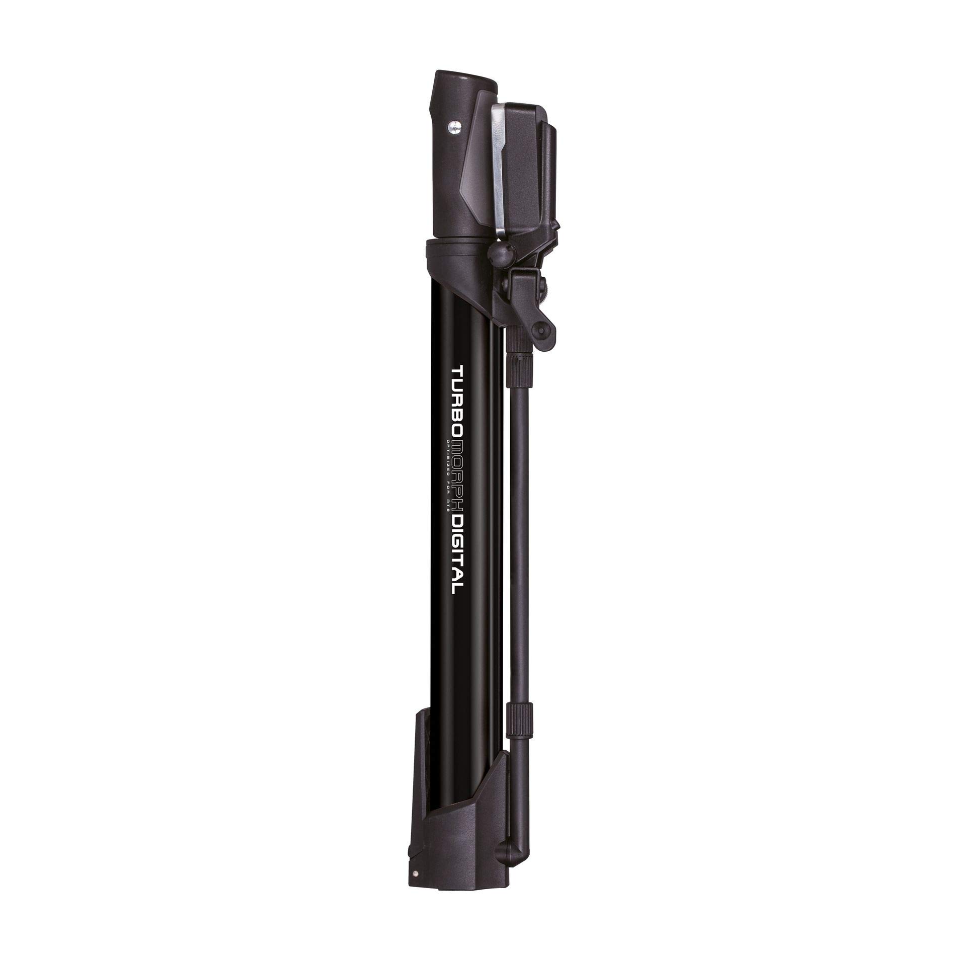Topeak Turbo Morph Digital Fahrrad Luft Pumpe Kompakt Manometer 11 Bar Presta Schrader Dunlop, 15700134