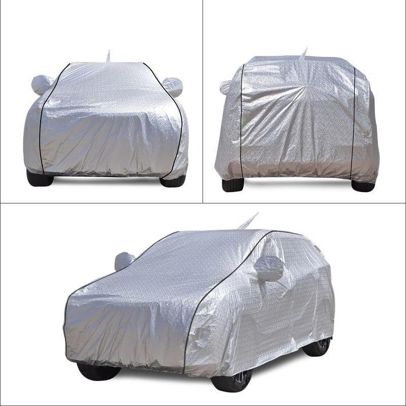 SilverShield Series Waterproof Car Body Cover for Audi A6 2012-2019 | Mirror Pocket | Cotton Lining | Triple Stitched | Buckle & Elastic | Silver