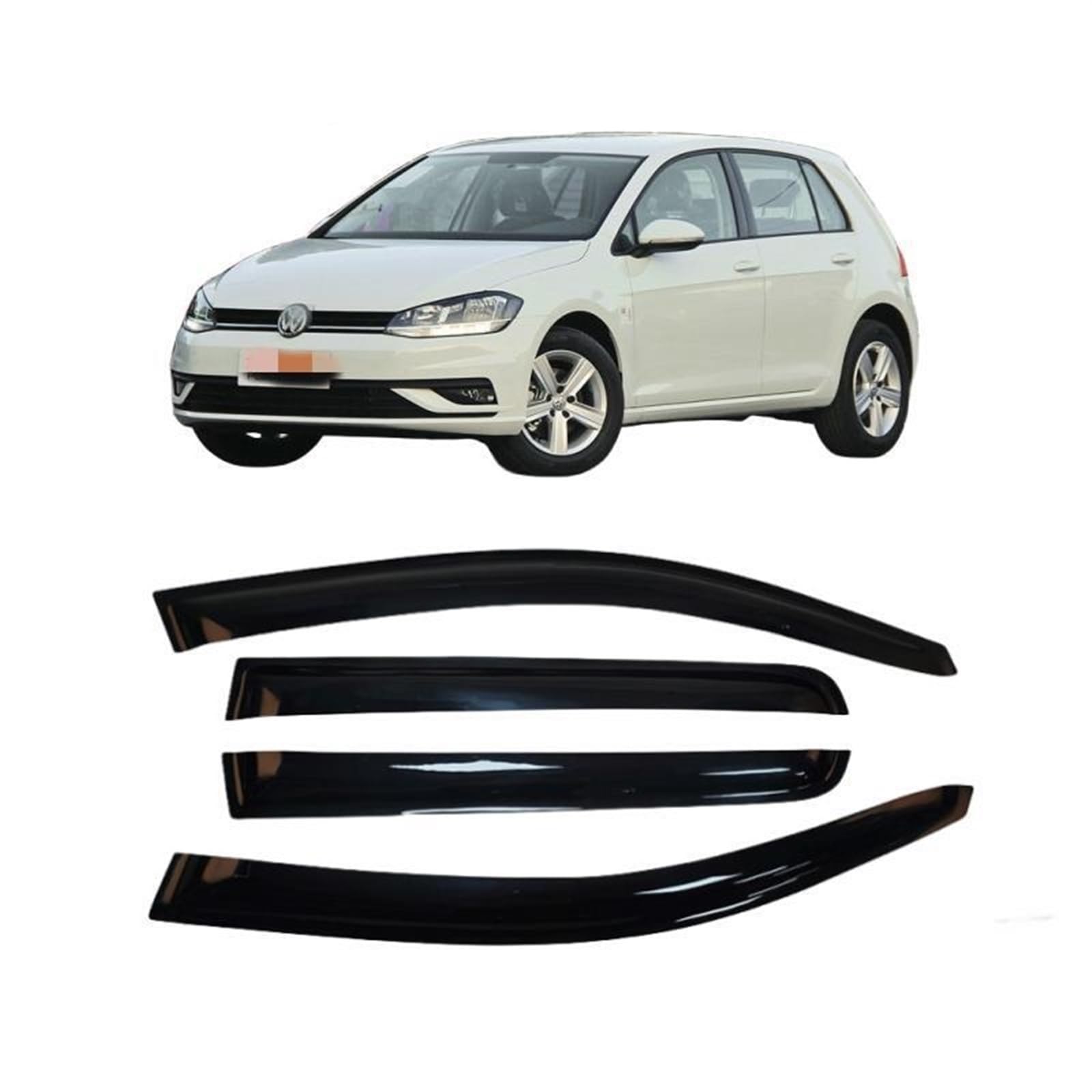 per G&o&LF 7 MK7 Hatchback 2014-2020 Deflettore Parasole per Finestrini Laterali Auto, Protezione Antipioggia, Tendalini Protezione Antipioggia per finestrino Laterale