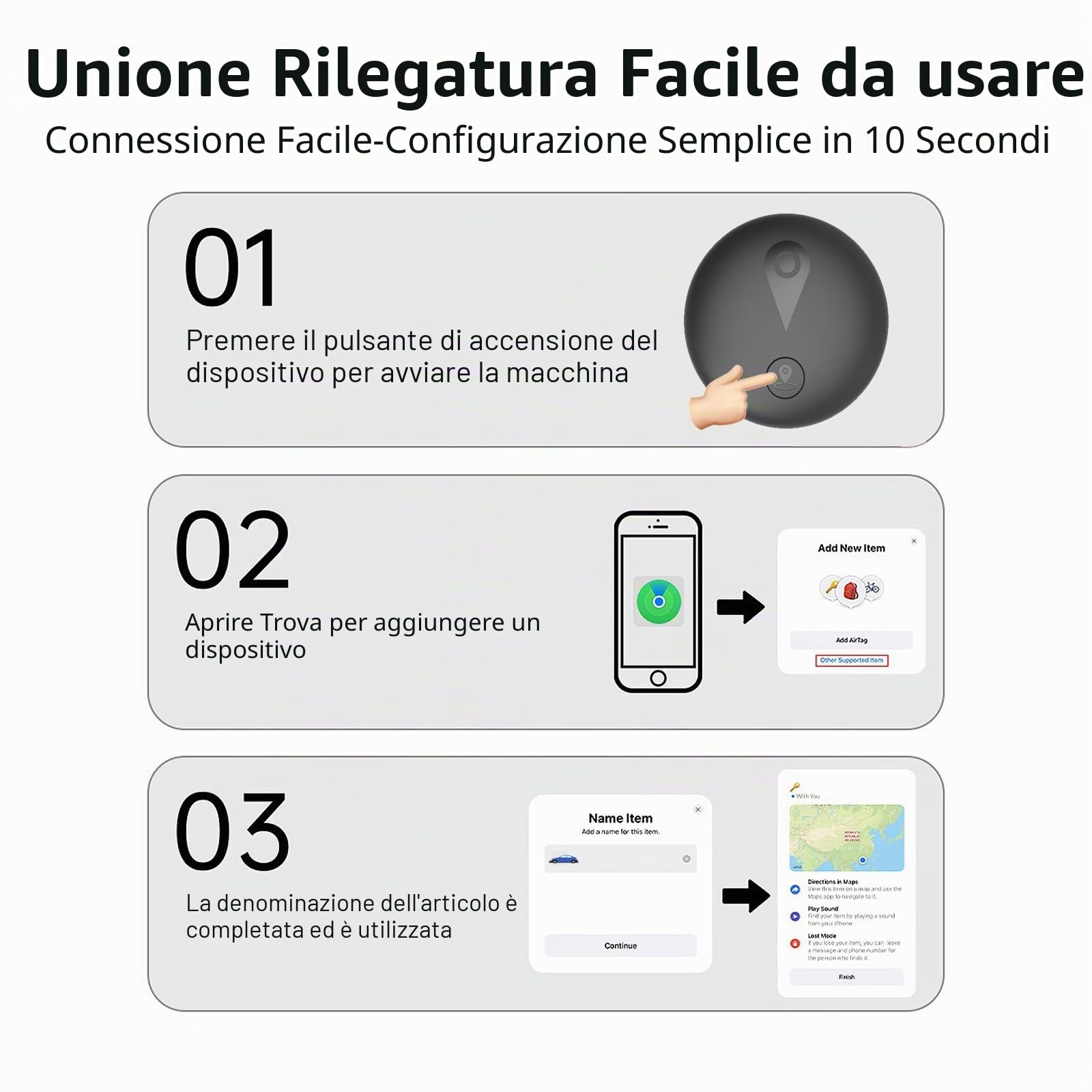 Collar GPS per Gatti e Cane, Tracciatore Senza Costi Mensili, Compatibile con iOS/Android, Tracciamento in Tempo Reale, Impermeabile IP67, Batteria a Lungo Durata, Nero