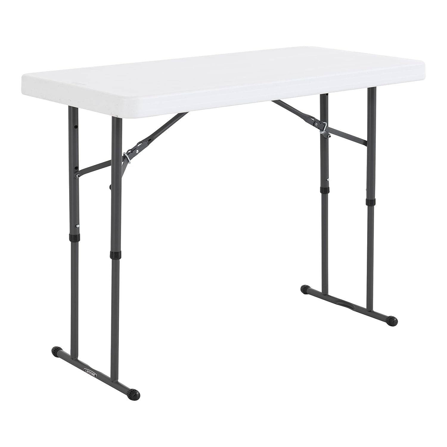 Lifetime Commercial Height Adjustable Folding Utility Table 4-Foot